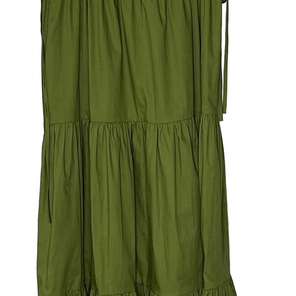 Moon River Dresses & Skirts - Moon River Shirred Cotton Poplin Midi Dress Green Size XS EUC